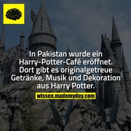 In Pakistan wurde ein Harry-Potter-Café eröffnet. Dort gibt es originalgetreue Getränke, Musik und Dekoration aus Harry