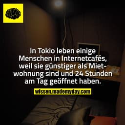 In Tokio leben einige Menschen in Internetcafés, weil sie günstiger als Mietwohnung sind und 24 Stunden am Tag geöffnet