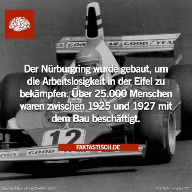Die ursprüngliche Rennstrecke, die 1927 eröffnet wurde, umfasste sage und schreibe 154 Kurven und wurde nach einer unglaublichen Siegesfahrt im Jahr 1968 bei starkem Regen und dichtem Nebel von Jackie Stewart als „Grüne Hölle“ bezeichnet 🏎 - Inspiration, Zitate & Sprüche | MadeMyDay | Jetzt entdecken & teilen Die ursprüngliche Rennstrecke, die 1927 eröffnet wurde, umfasste sage und schreibe 154 Kurven und wurde nach einer unglaublichen Siegesfahrt im Jahr 1968 bei starkem Regen und dichtem Nebel von Jackie Stewart als „Grüne Hölle“ bezeichnet 🏎 - Inspirierendes Zitat mit Bild