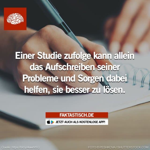 Das Aufschreiben deiner Gedanken und Gefühle kann unglaublich therapeutisch und förderlich für deine psychische Gesundheit sein 😊 📲 Mehr Fakten gibt es in unserer kostenlosen App (Download im App Store oder Play Store) - Inspiration, Zitate & Sprüche | MadeMyDay | Jetzt entdecken & teilen Das Aufschreiben deiner Gedanken und Gefühle kann unglaublich therapeutisch und förderlich für deine psychische Gesundheit sein 😊 📲 Mehr Fakten gibt es in unserer kostenlosen App (Download im App Store oder Play Store) - Inspirierendes Zitat mit Bild