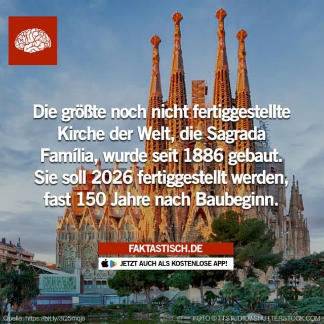 Im März 2024 bestätigte eine aktualisierte Prognose erneut die voraussichtliche Fertigstellung des Gebäudes im Jahr 2026 🇪🇸 📲 Mehr Fakten gibt es in unserer kostenlosen App (Download im App Store oder Play Store) - Inspiration, Zitate & Sprüche | MadeMyDay | Jetzt entdecken & teilen Im März 2024 bestätigte eine aktualisierte Prognose erneut die voraussichtliche Fertigstellung des Gebäudes im Jahr 2026 🇪🇸 📲 Mehr Fakten gibt es in unserer kostenlosen App (Download im App Store oder Play Store) - Inspirierendes Zitat mit Bild