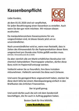 Kassenbonpflicht Zum Download für alle Firmen: www.mmd.to/kassenbonpflicht
