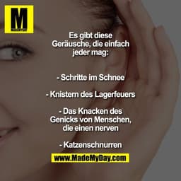 Es gibt diese Geräusche, die einfach jeder mag:
- Schritte im Schnee
- Knistern des Lagerfeuers
- Das Knacken des Genic
