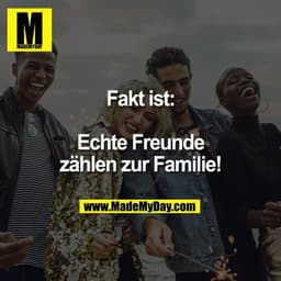 Fakt ist: Echte Freunde zählen zur Familie!