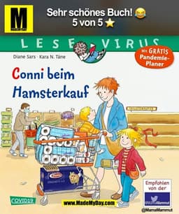 Sehr schönes Buch!
5 von 5•
VIR
LES E
Mit GRATIS
Diane Sars • Kara N. Täne
PandemiePlaner
Conni beim
Hamsterkauf
TOILETT