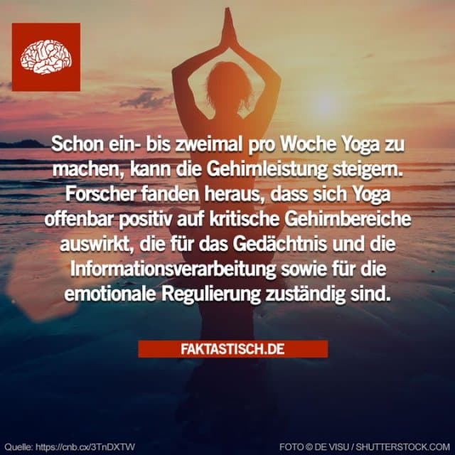 Die meisten Menschen wissen, dass Yoga Stress abbauen und sogar Rückenschmerzen lindern kann, wenn man den ganzen Tag am Schreibtisch sitzt, aber eine Studie legt nahe, dass es sogar die Gesundheit des Gehirns verbessern kann 🧠 - Inspiration, Zitate & Sprüche | MadeMyDay | Jetzt entdecken & teilen Die meisten Menschen wissen, dass Yoga Stress abbauen und sogar Rückenschmerzen lindern kann, wenn man den ganzen Tag am Schreibtisch sitzt, aber eine Studie legt nahe, dass es sogar die Gesundheit des Gehirns verbessern kann 🧠 - Inspirierendes Zitat mit Bild